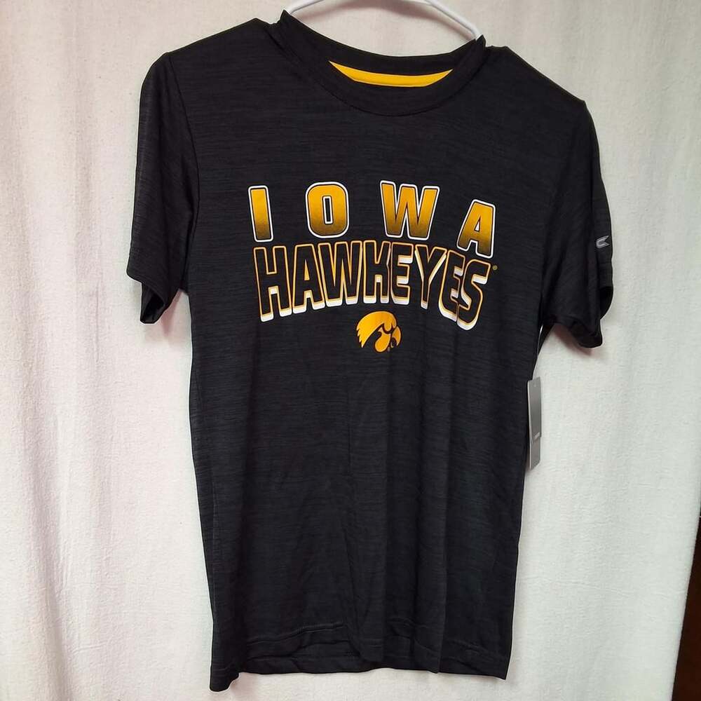 Colosseum Iowa Hawkeyes Youth T-Shirt Size M 12-14 Black